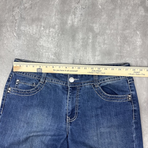 Bandolino Jeans Women 12 Rhinestone Pockets High Rise Boot Cut Tatum 2000s Y2K - Picture 8 of 12